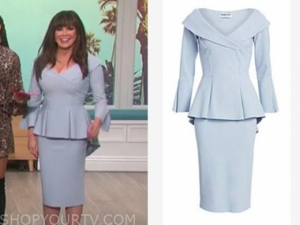 light blue peplum dress