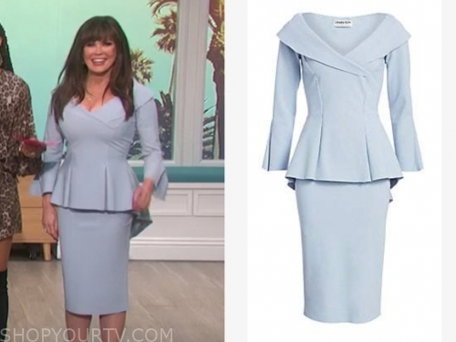 baby blue peplum dress