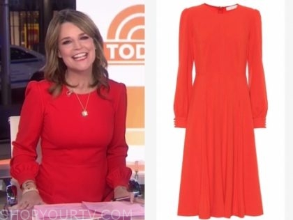 The Today Show: January 2020 Savannah Guthrie's Red Midi Dress | Shop ...