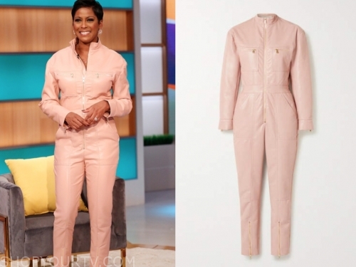 tamron hall, pink leather jumpsuit, tamron hall show | Fashion, Clothes ...