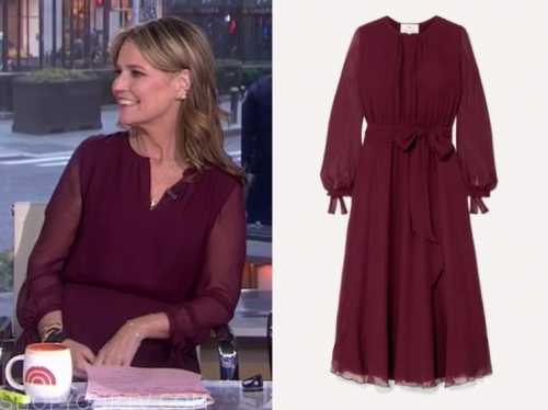 The Today Show: January 2020 Savannah Guthrie's Burgundy Dress | Shop ...