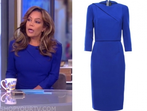 The View: January 2020 Sunny Hostin's Royal Blue Quarter Sleeve Sheath ...