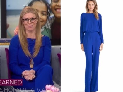 The Today Show: January 2020 Jill Martin's Blue Boatneck Jumpsuit 