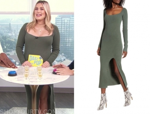 E! News: Daily Pop January 2020 Carissa Culiner's Green Ribbed Knit ...