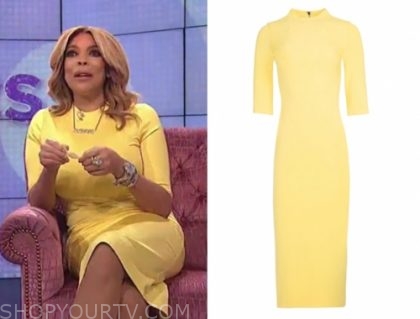 wendy williams yellow dress print