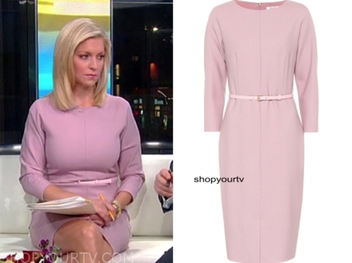 Fox and Friends: January 2020 Ainsley Earhardt's Pink Belted Sheath ...