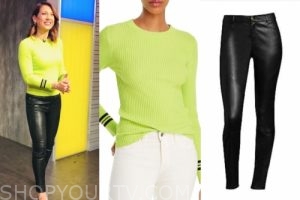 lime green leather pants