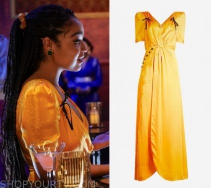 The Bold Type: Season 4 Episode 2 Kat's Yellow Silk Dress | Fashion ...