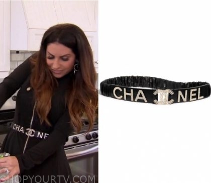 chanel word belt