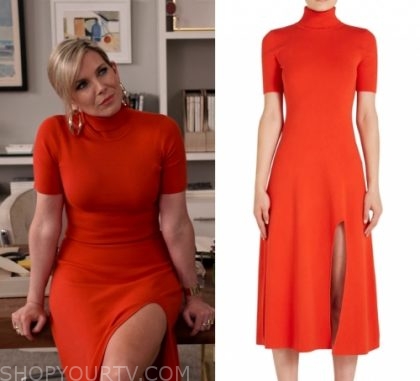 Orange hotsell turtleneck dress