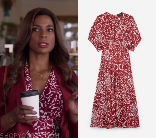 Single Parents: Season 2 Episode 12 Poppy's Red Floral Print Dress ...