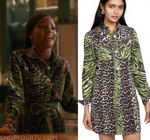 Grown-ish: Season 3 Episode 5 Sky's Leopard Zebra Dress | Shop Your TV