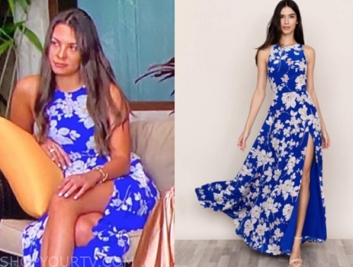 The Bachelor: Season 24 Episode 5 Kelley F.'s Blue and White Floral ...