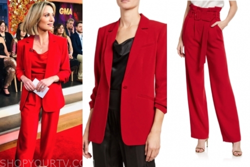 Good Morning America: February 2020 Amy Robach's Red Blazer and Red ...