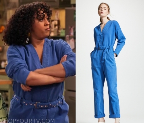 Family Reunion: Season 1 Episode 16 Cocoa's Denim V Neck Jumpsuit ...