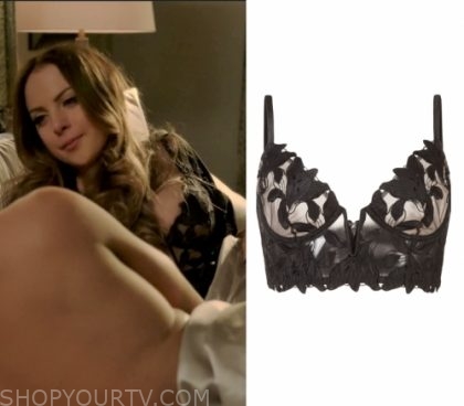 Dynasty: Season 3 Episode 12 Fallon's Black Lace Longline ...