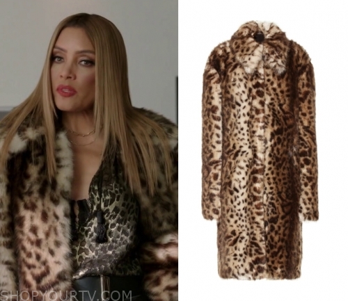 Dynasty: Season 3 Episode 12 Dominque's Leopard Print Coat | Shop Your TV