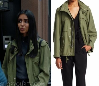 Manifest: Season 2 Episode 6 Saanvi's Green Military Jacket | Shop Your TV