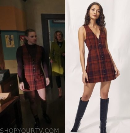 Riverdale Season 4 Episode 12 Betty S Checked Button Front Dress