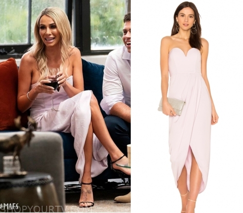 MAFS AU: Season 7 Episode 8 Stacey's Purple Strapless Dress | Shop Your TV