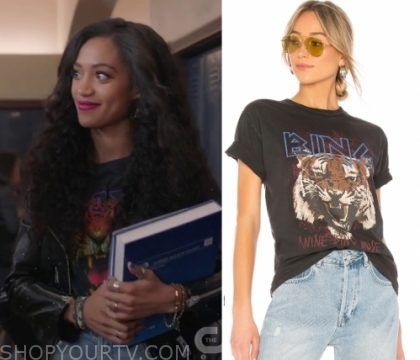 All American: Season 2 Episode 12 Olivia's Tiger Print T Shirt | Shop ...