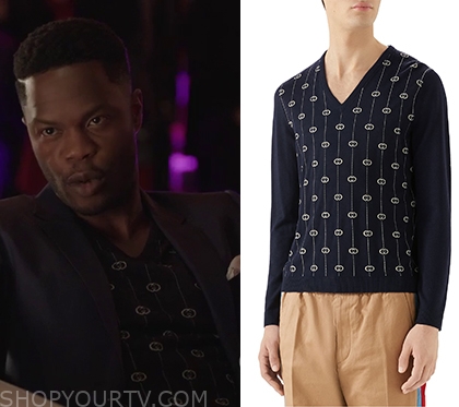 DYNASTY : Season 3 Episode 8 jeff's V-neck sweater | Shop Your TV