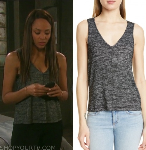 Days Of Our Lives: February 2020 Lani's Grey V Neck Tank 