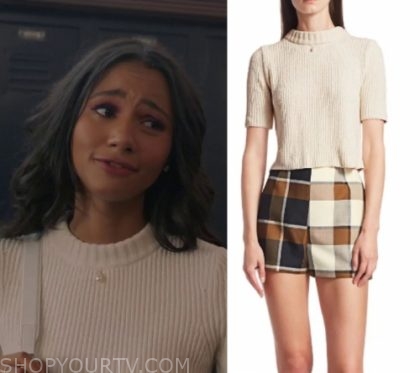 All American: Season 2 Episode 12 Layla's White Cropped Sweater | Shop ...