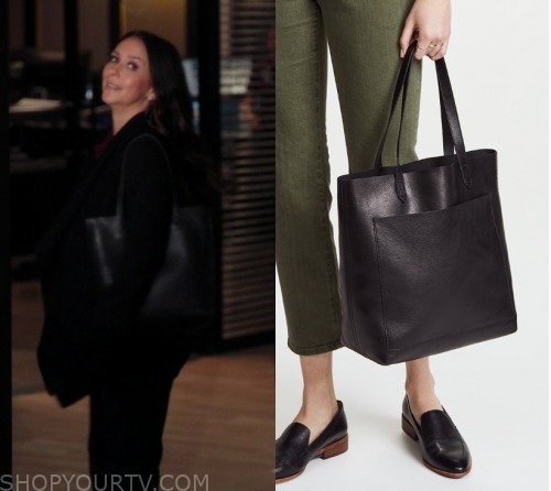 9-1-1: Season 3 Episode 13 Maddie's Black Leather Tote Bag | Shop Your TV