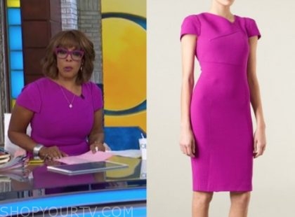 CBS This Morning: March 2020 Gayle King's Fuchsia Asymmetric Neck ...