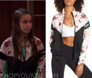 Ravens Home: Season 3 Episode 20 Tess's Floral Colorblock Track Jacket ...