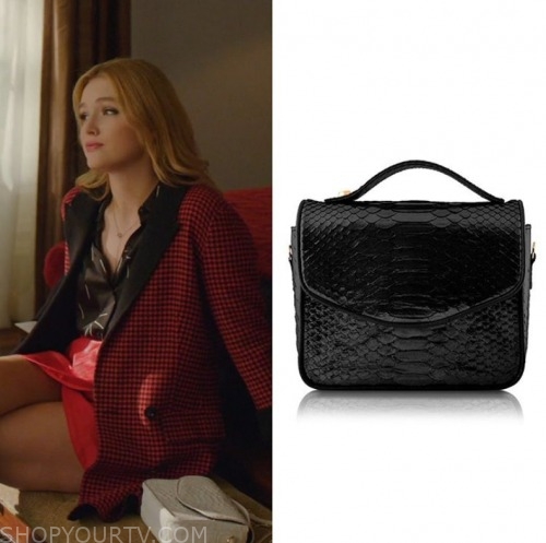 Dynasty: Season 3 Episode 13 Kirby's Black Croc Bag | Shop Your TV