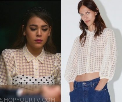 Elite Season 3 Episode 1 Lu S Daisy Print Blouse Shop Your Tv