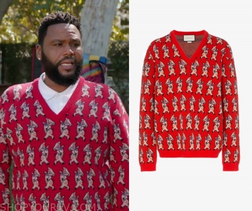 Gucci Tiger intarsia wool jumper worn by Andre 'Dre' Johnson