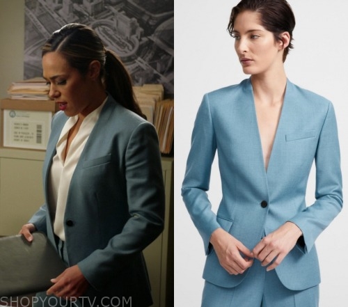 All Rise: Season 1 Episode 19 Emily's Blue Collarless Blazer | Shop Your TV