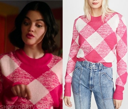 Katy Keene: Season 1 Episode 9 Katy's Pink Checked Sweater | Shop Your TV