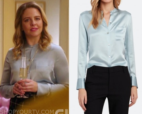 Katy Keene: Season 1 Episode 9 Amanda's Blue Silk Blouse | Shop Your TV