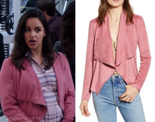 Brooklyn Nine-Nine: Season 7 Episode 12 Amy's Pink Draped Jacket | Shop ...