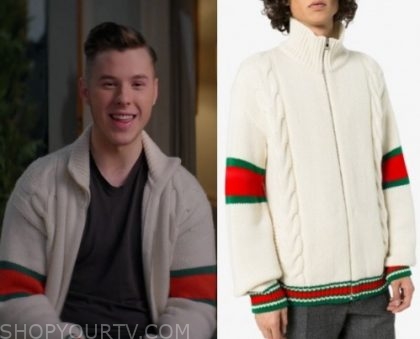 Modern Family: Season 11 Episode 00 Nolan's Stripe Cable Knit Cardigan ...