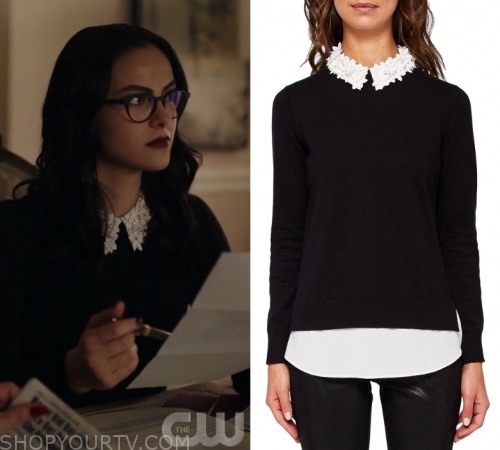 Riverdale: Season 4 Episode 18 Veronica's Floral Collar Sweater | Shop ...