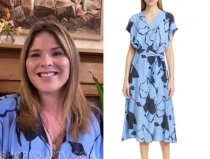 The Today Show: April 2020 Jenna Bush Hager's Blue Floral Midi Dress ...