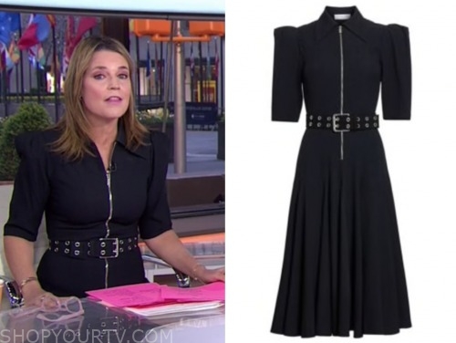 The Today Show: April 2020 Savannah Guthrie's Zip-Front Belted Midi ...