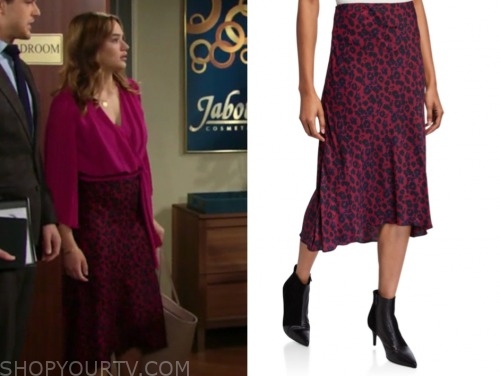 The Young and the Restless: April 2020 Summer's Pink Leopard Skirt ...