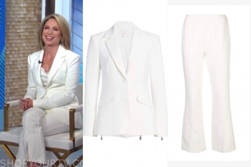 Good Morning America: April 2020 Amy Robach's White Blazer and Pants ...