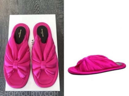 pink satin slides