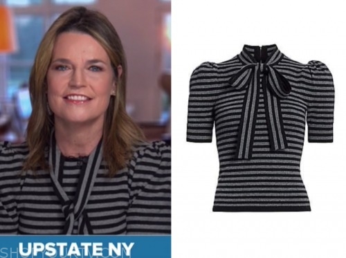 The Today Show: April 2020 Savannah Guthrie's Grey and Black Striped ...