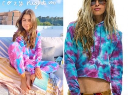 blue and purple tie dye hoodie