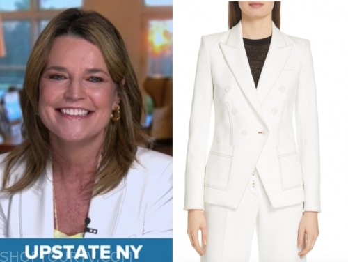 The Today Show: April 2020 Savannah Guthrie's White Double Breasted ...