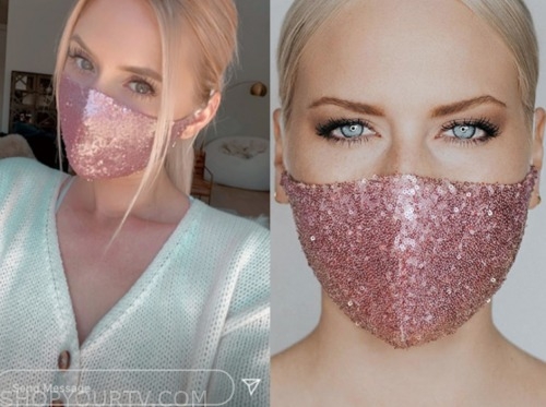 The Bachelor: Instagram Lauren Burnham's Pink Sequin Face Mask | Shop ...