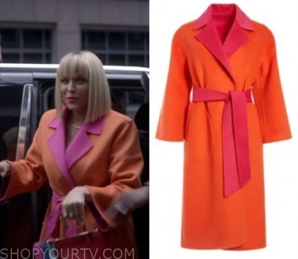 pink orange coat